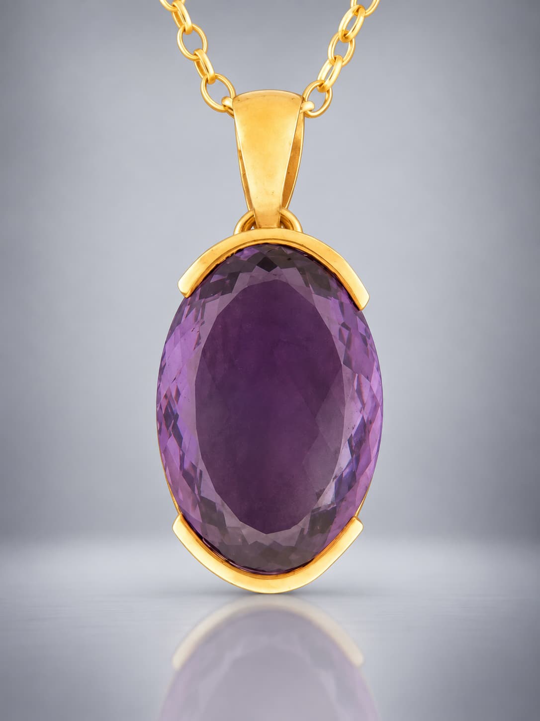 Faceted Amethyst Pendant.