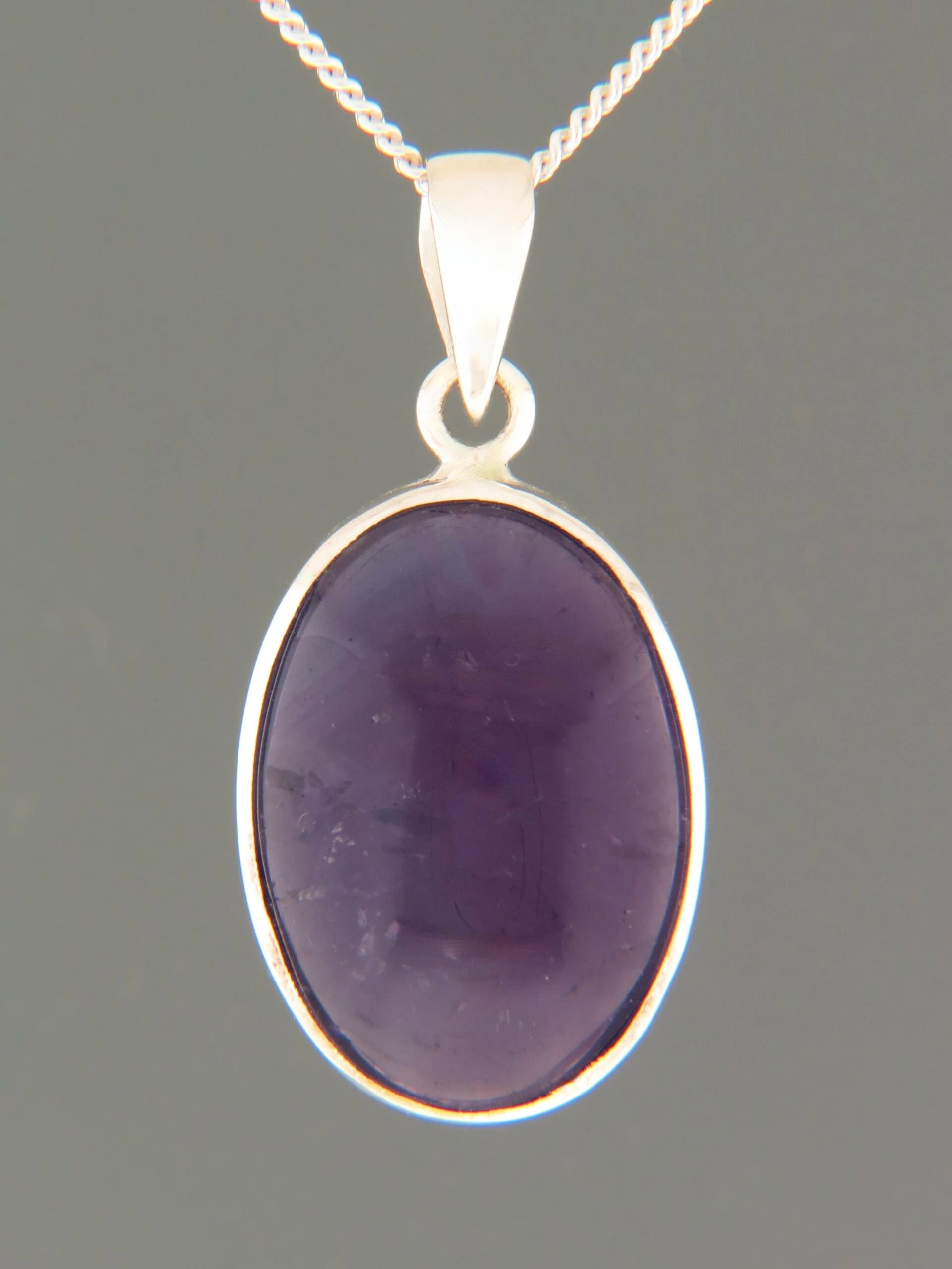 Amethyst Pendant - Sterling Silver