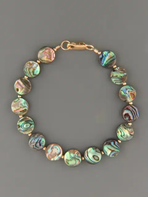 Paua Shell Bracelet - 10mm round