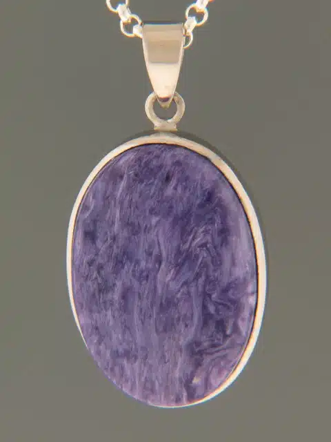 Charoite Pendant - Sterling Silver