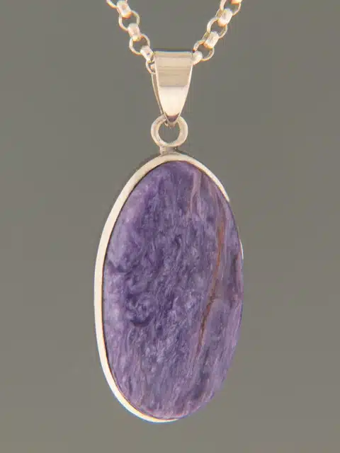 Charoite Pendant - Sterling Silver