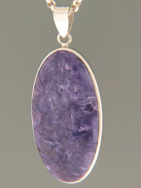 Charoite Pendant - Sterling Silver