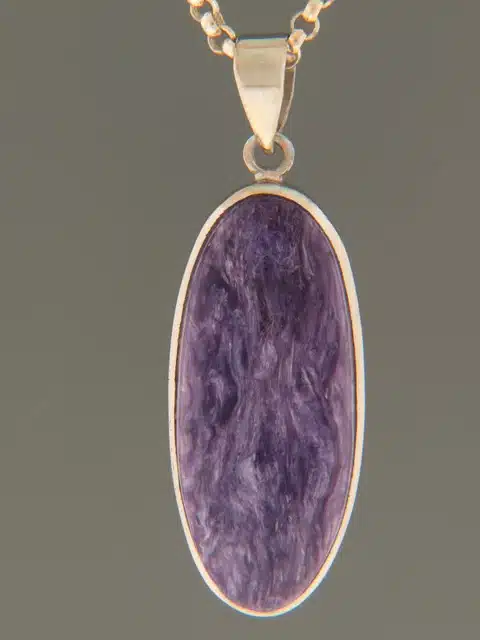 Charoite Pendant - Sterling Silver