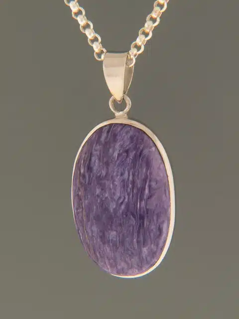 Charoite Pendant - Sterling Silver
