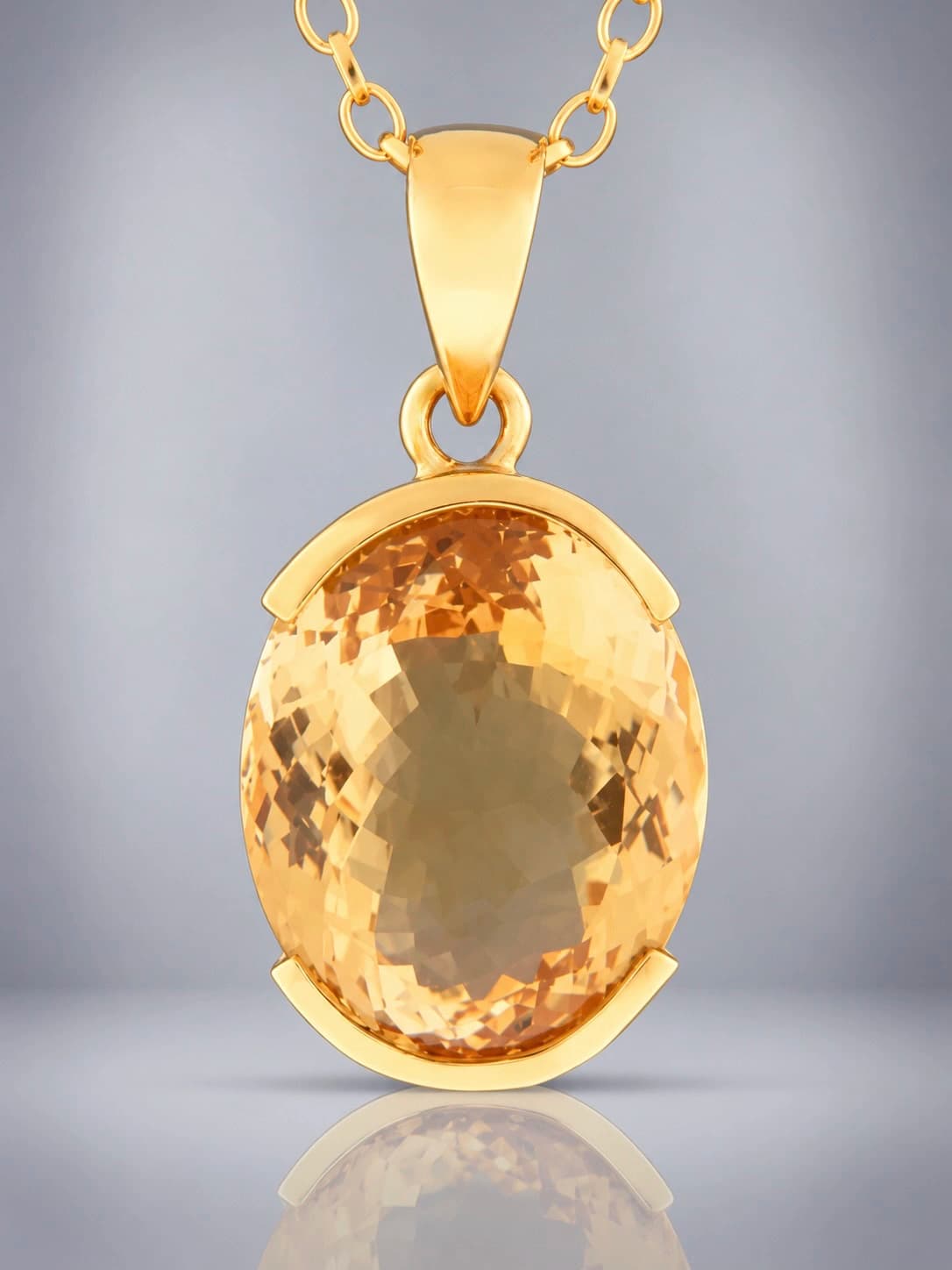 Citrine Gold Vermeil pendant.