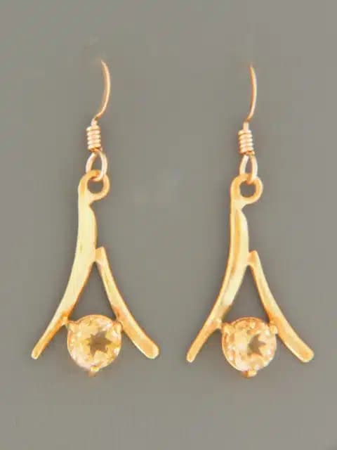 Citrine Earrings - Gold Vermeil
