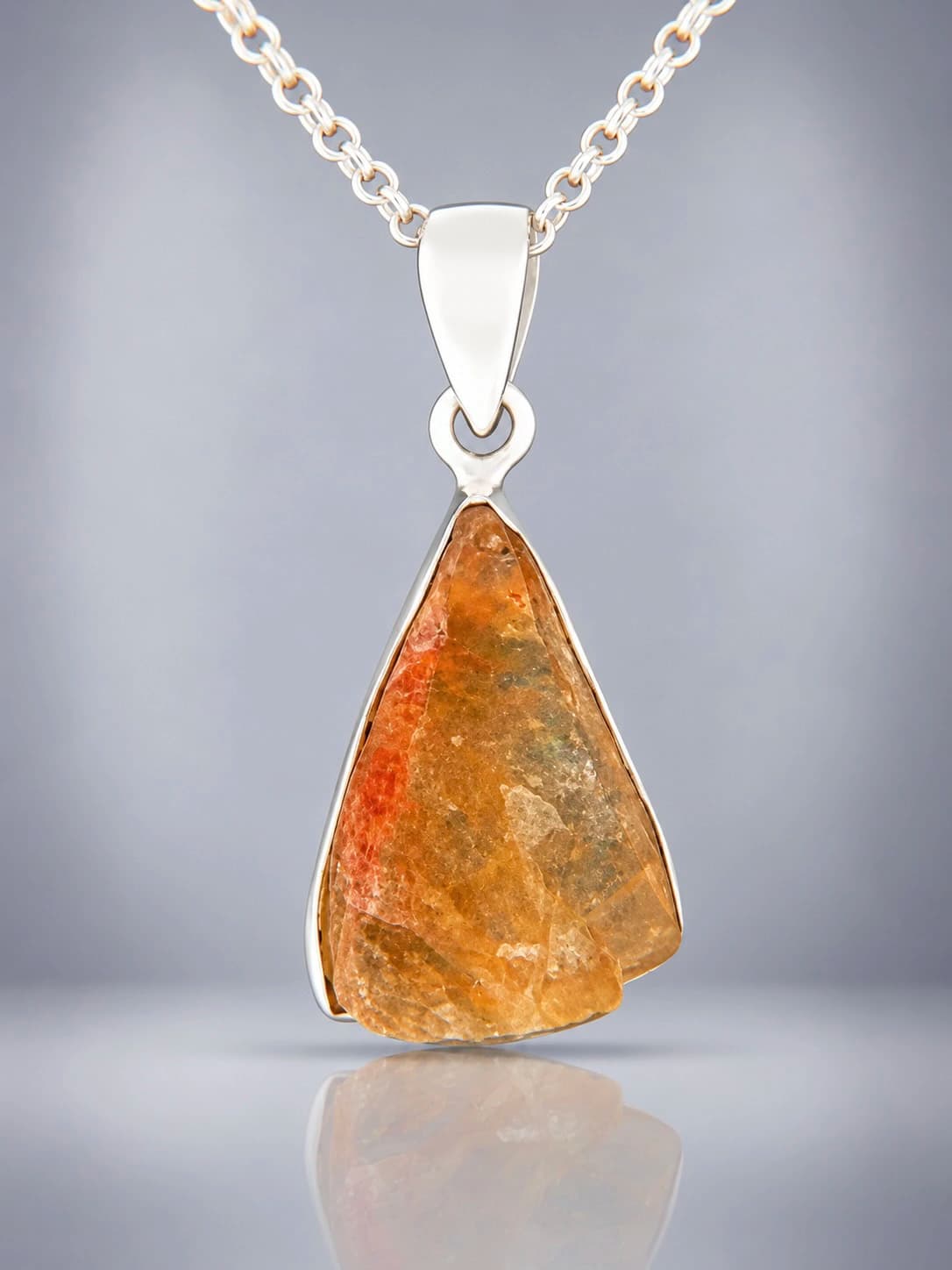 Citrine sterling silver pendant