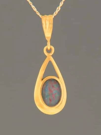 Opal Pendant - Gold Vermeil
