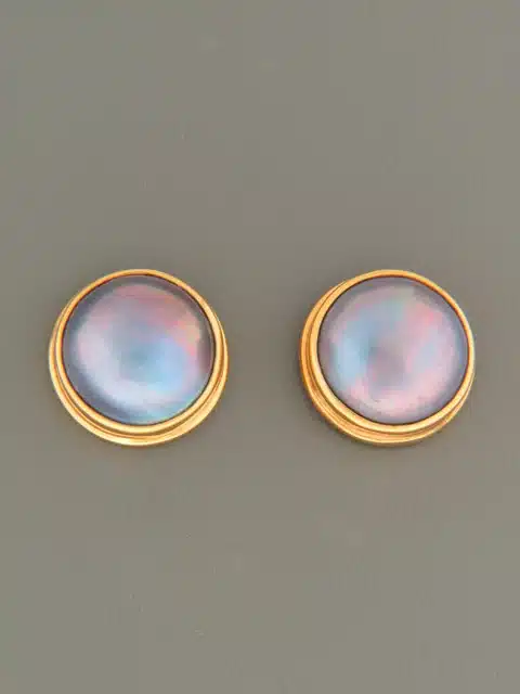 Mussel Pearl Earrings - Gold Vermeil