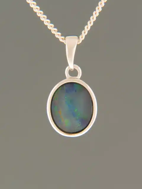 Opal Pendant - Sterling Silver