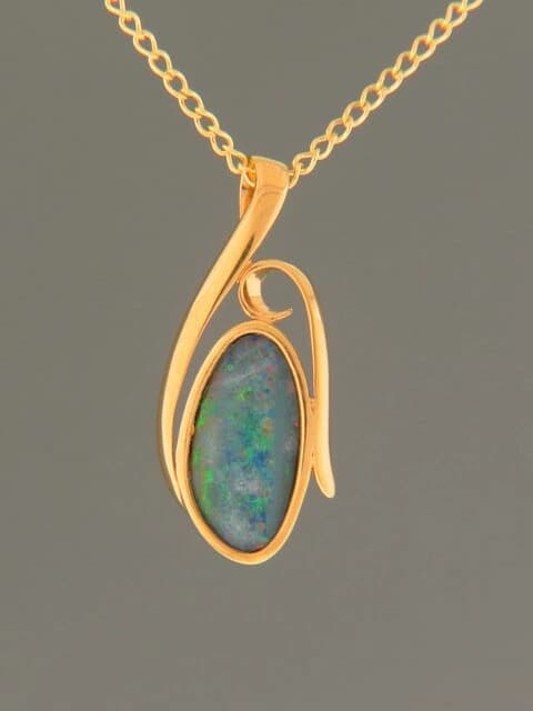 Opal Pendant - Gold Vermeil