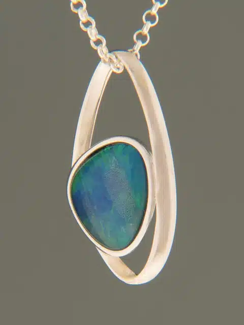 Opal Pendant - Sterling Silver