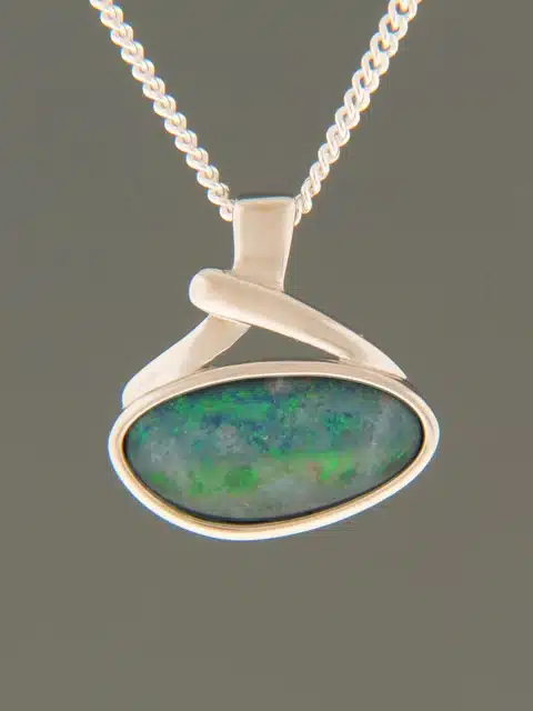 Opal Pendant - Sterling Silver
