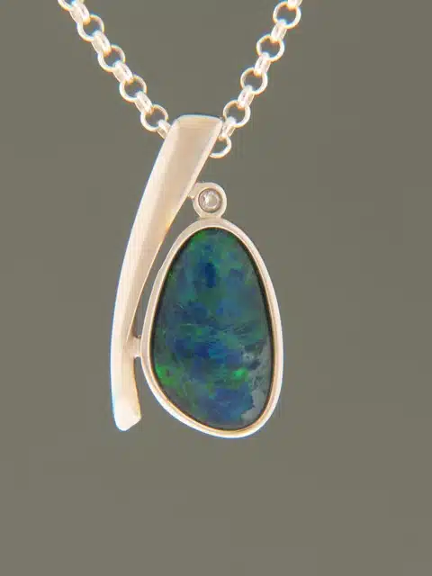 Opal Pendant - Sterling Silver
