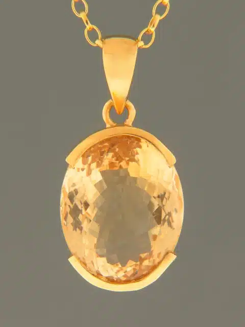 Citrine Pendant - Gold Vermeil