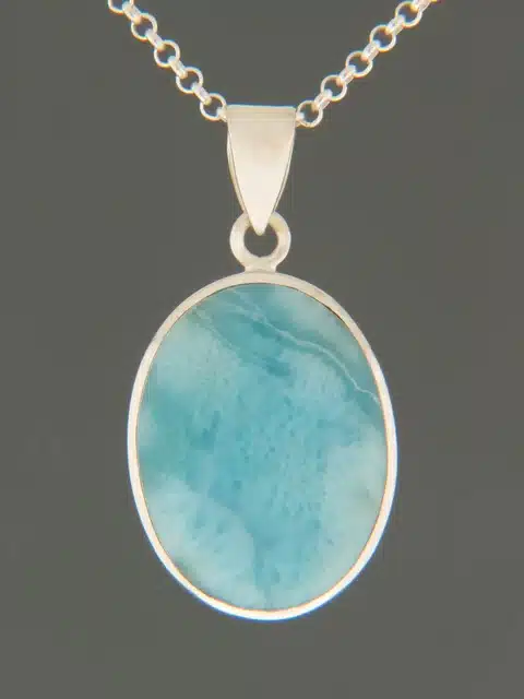 Larimar Pendant - Sterling Silver