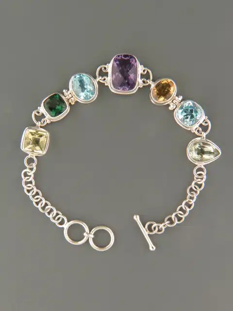 Multi-stone Bracelet - Sterling Silver