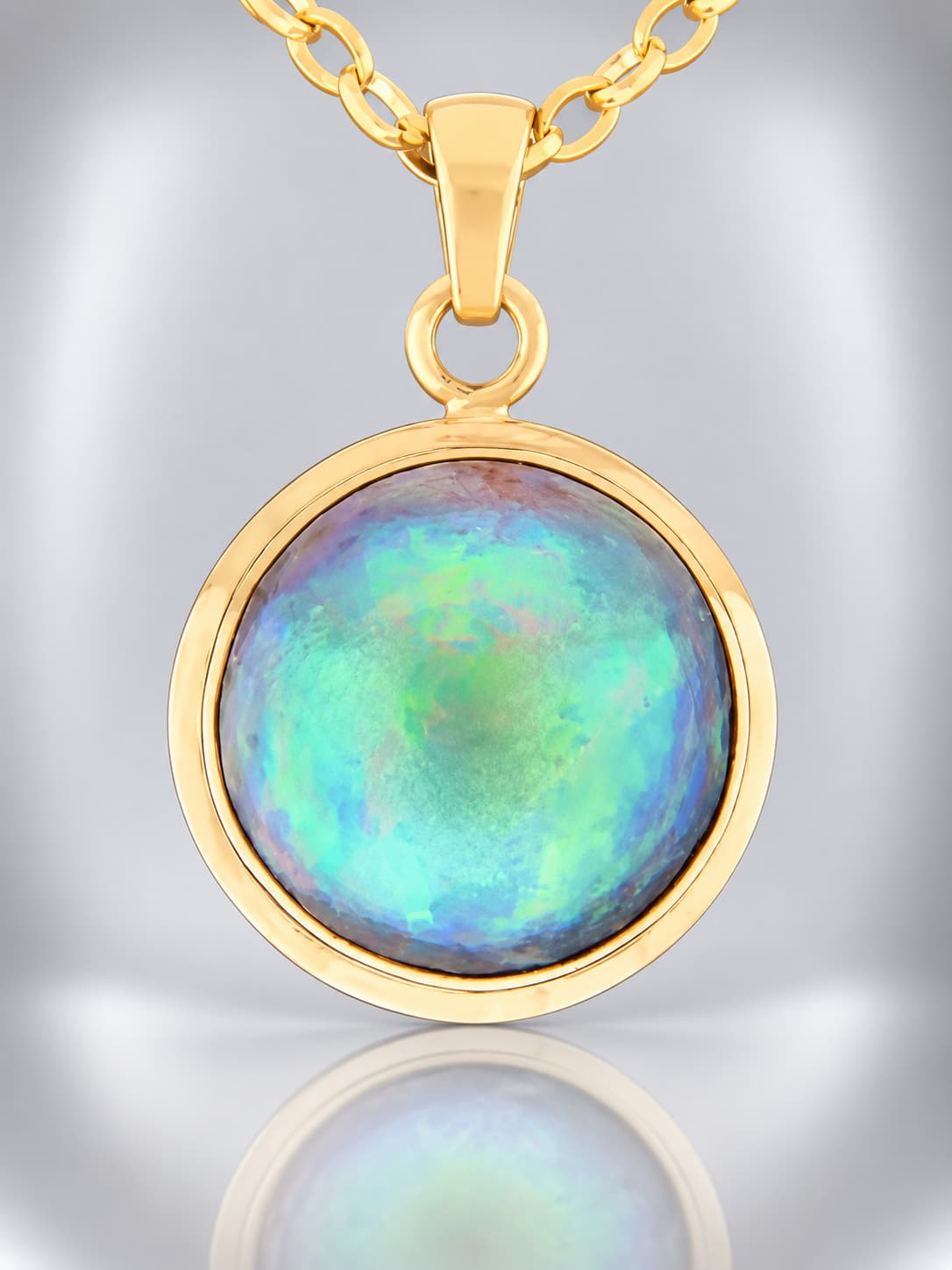 New zealand paua pearl pendant