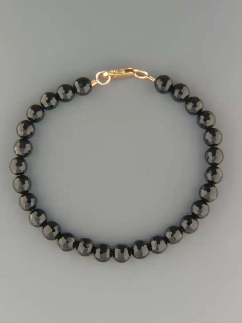 Onyx Bracelet - 6mm faceted stones