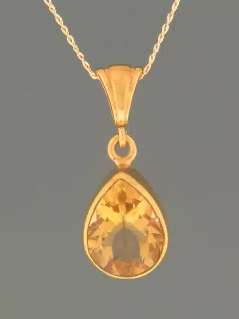 Citrine Pendant - Gold Vermeil