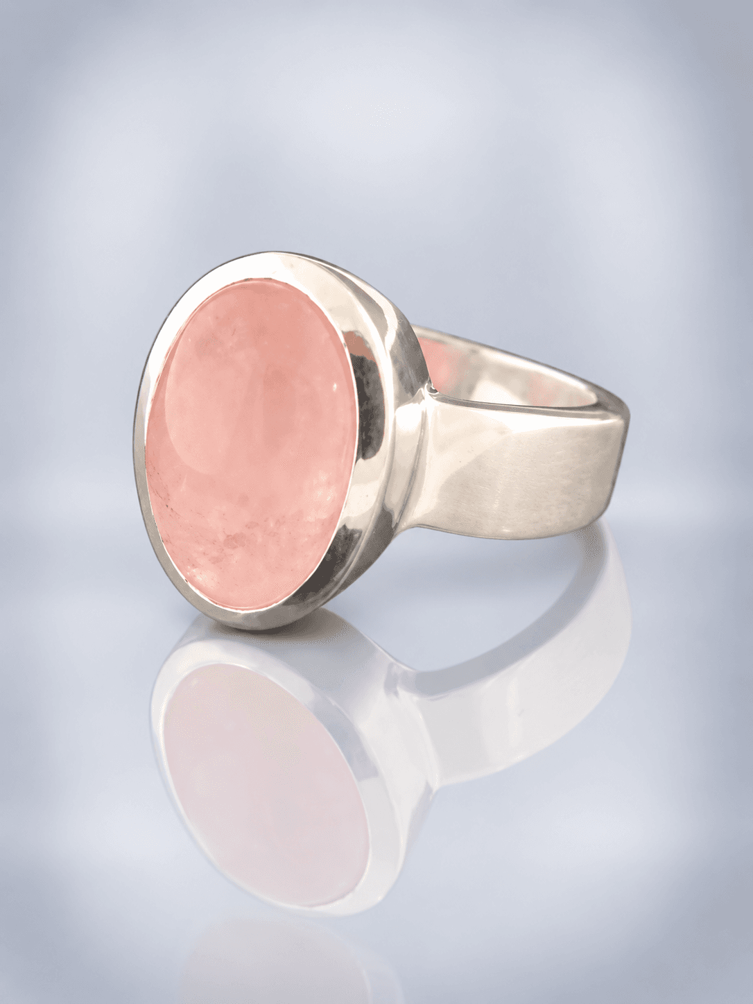 Morganite Ring - Sterling Silver - MOR101R
