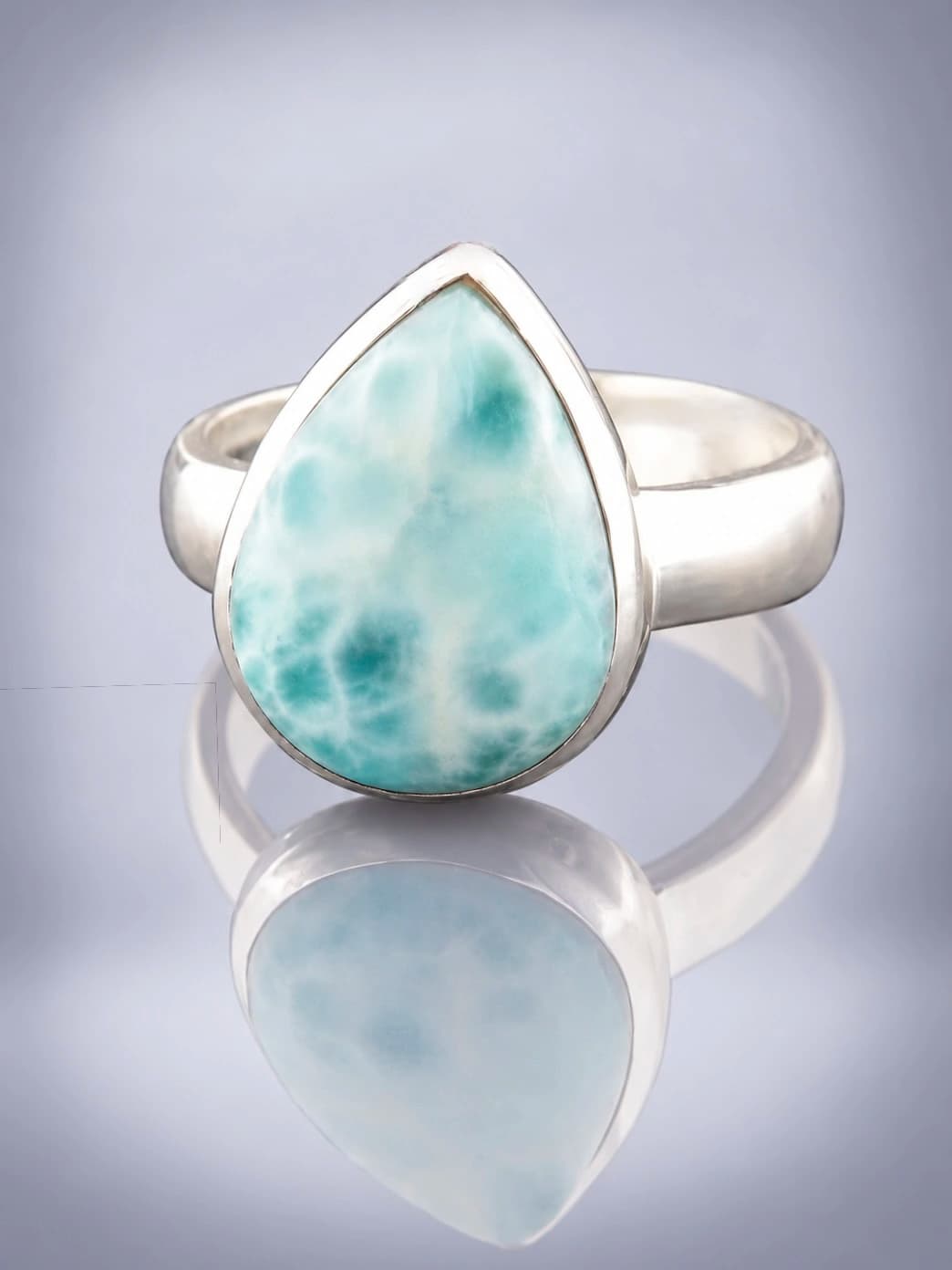 larimar sterling silver ring