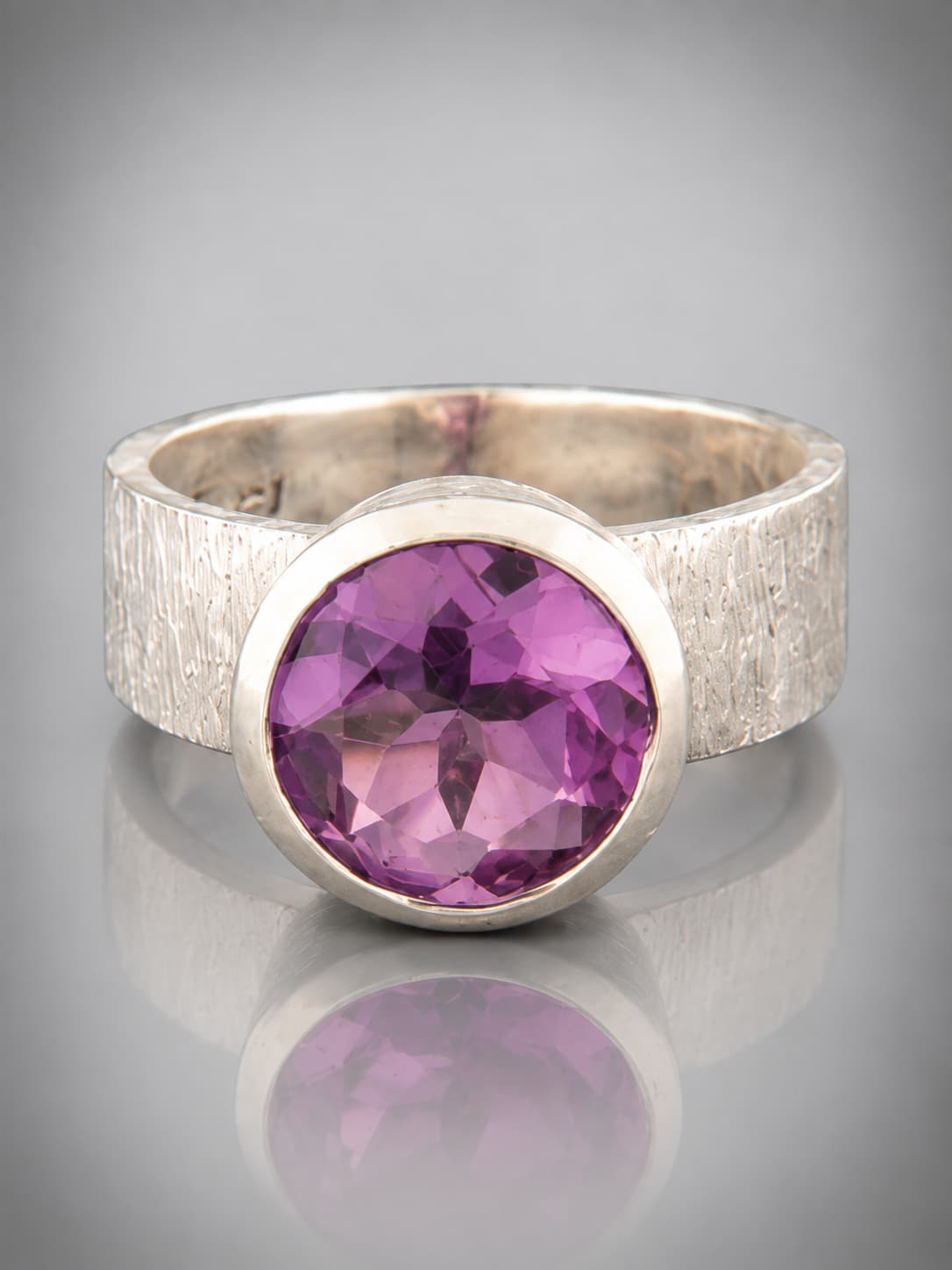Amethyst Ring - Sterling Silver