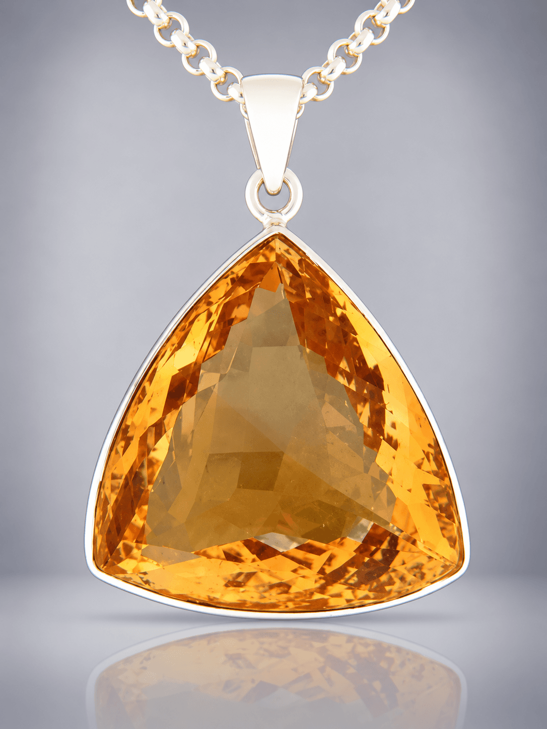 Citrine sterling silver pendant