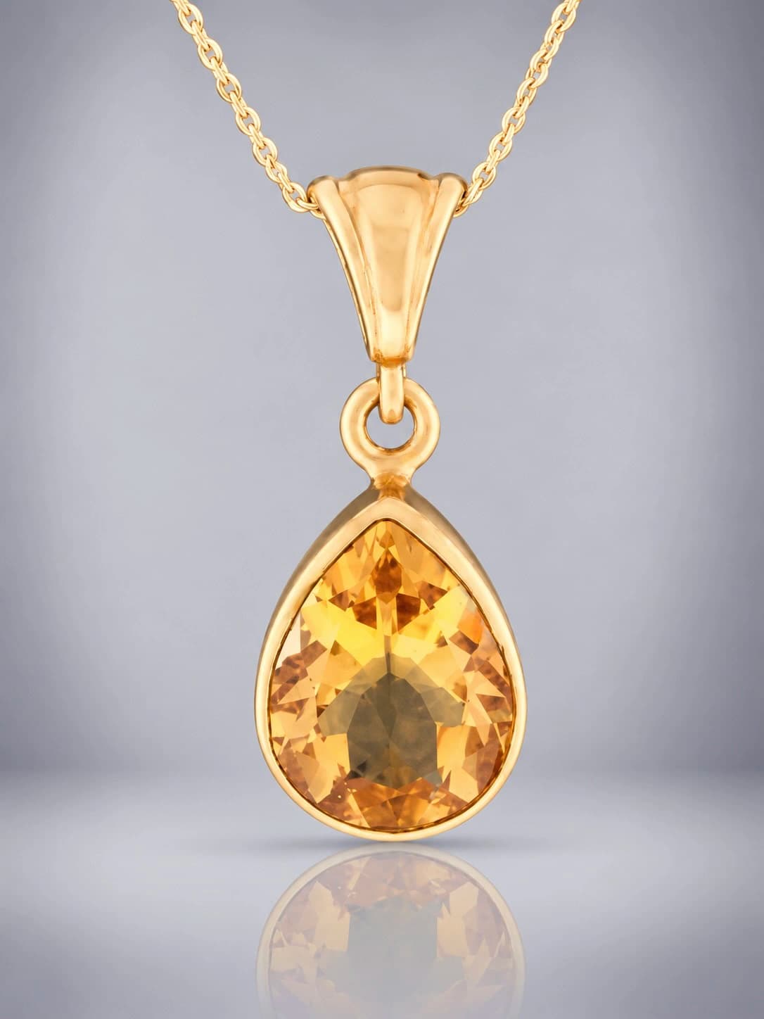 Citrine Gold Vermeil pendant