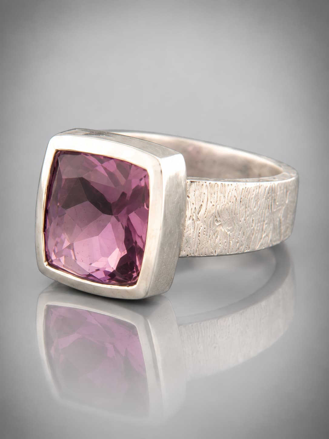 Amethyst Ring - Sterling Silver