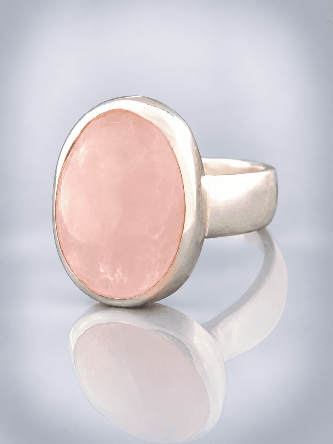 Morganite Ring - Sterling Silver - MOR102R