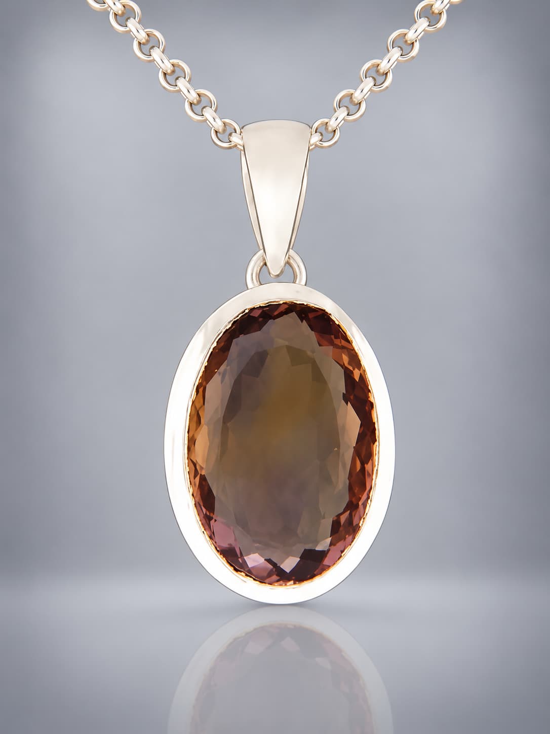 Ametrine pendant sterling silver