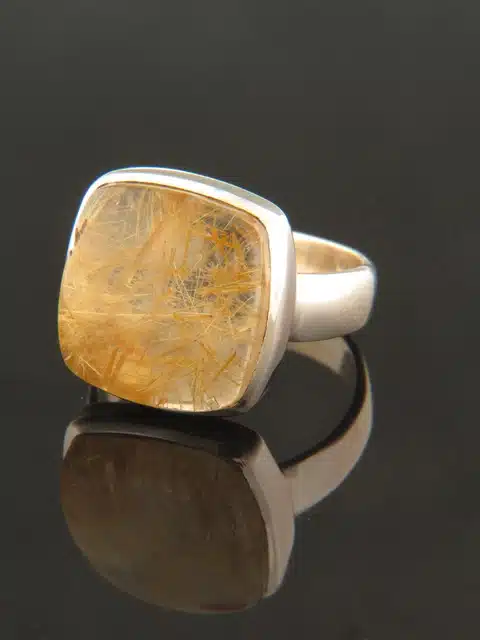 Rutile Quartz Ring - Sterling Silver