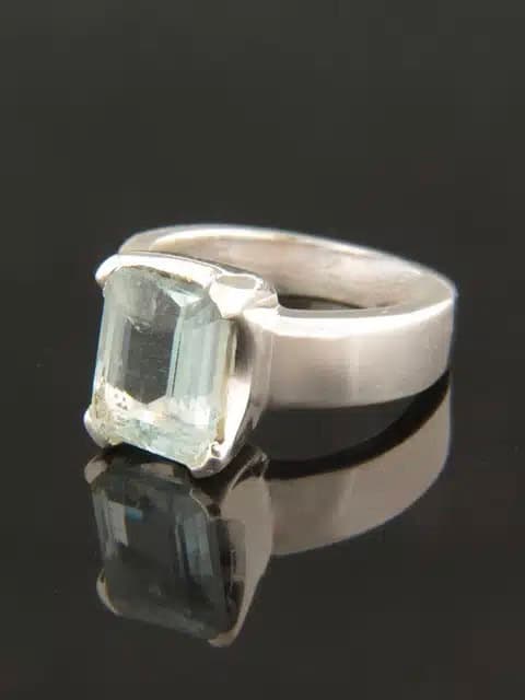 Aquamarine Ring - Sterling Silver