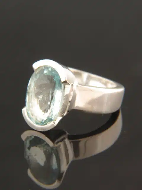 Aquamarine Ring - Sterling Silver