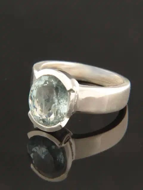 Aquamarine Ring - Sterling Silver