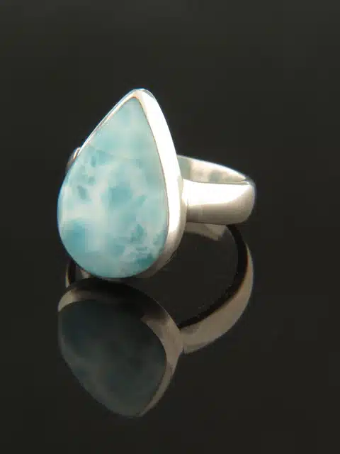 Larimar Ring - Sterling Silver