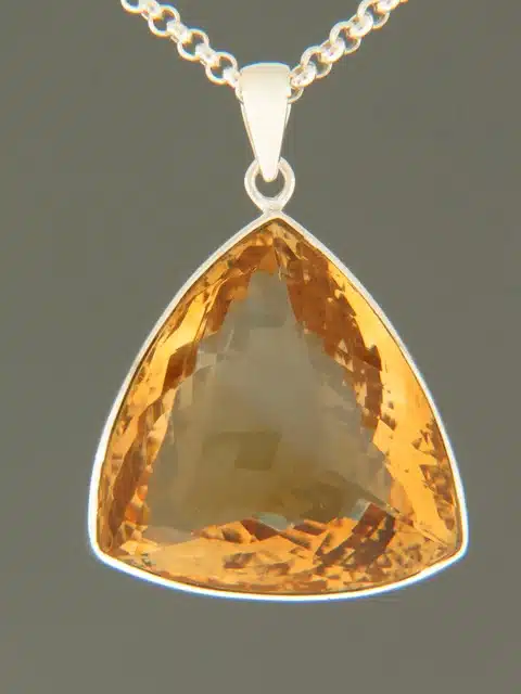 Citrine Pendant - Sterling Silver