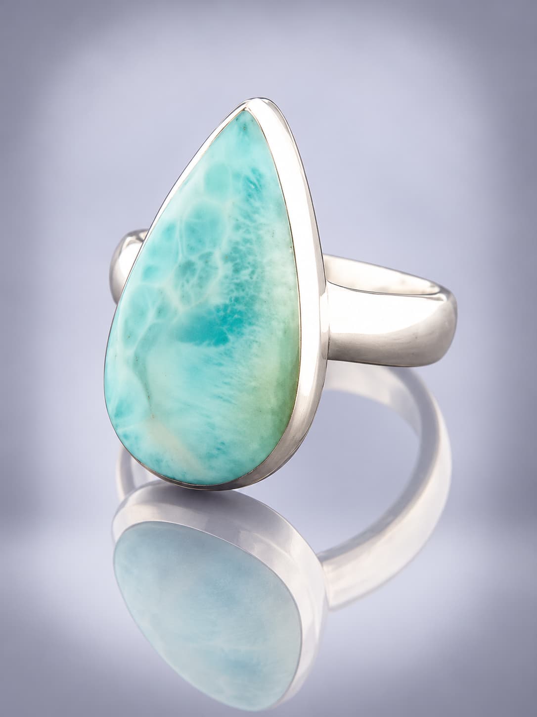 larimar sterling silver ring
