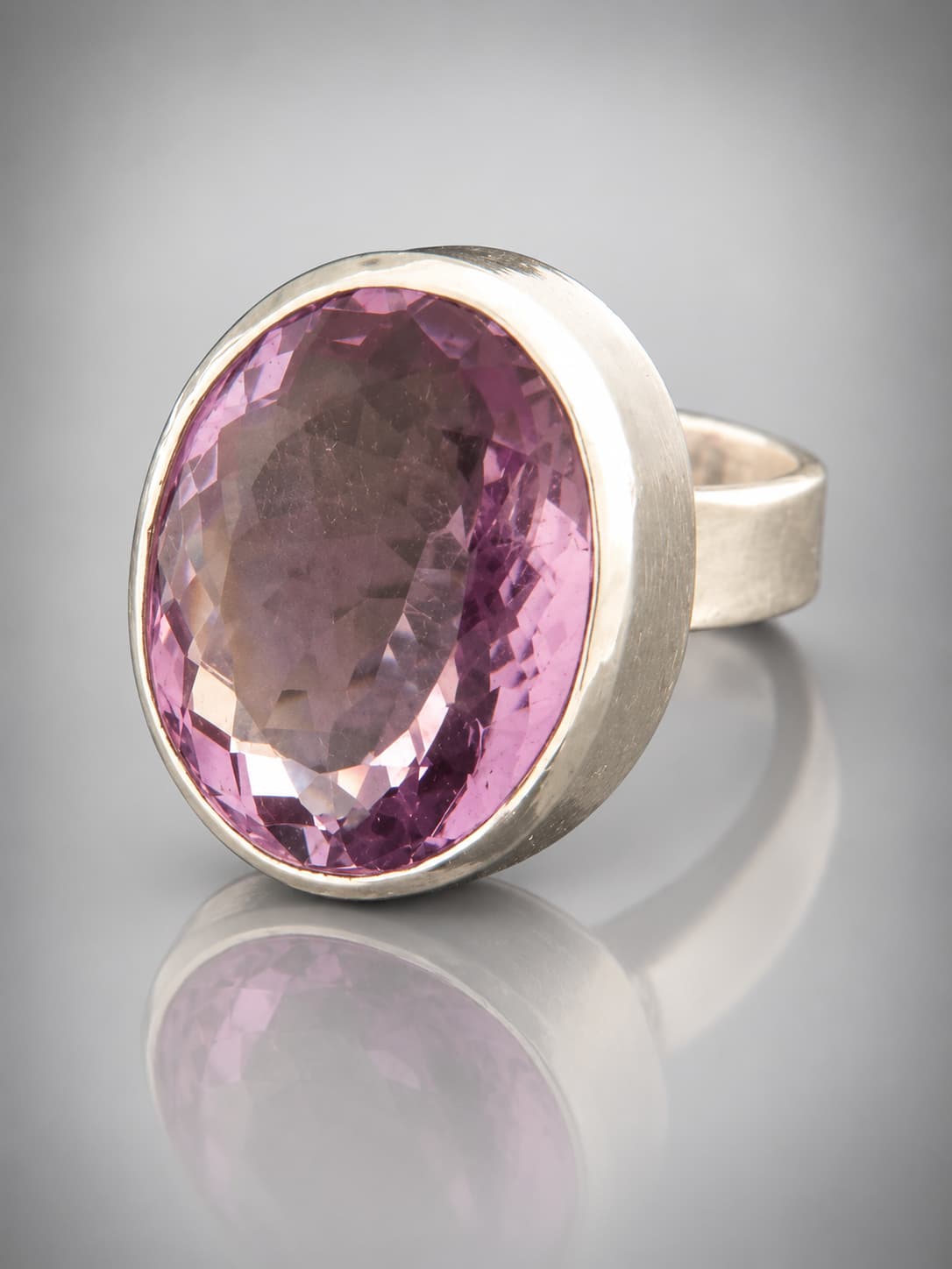 Amethyst Ring - Sterling Silver