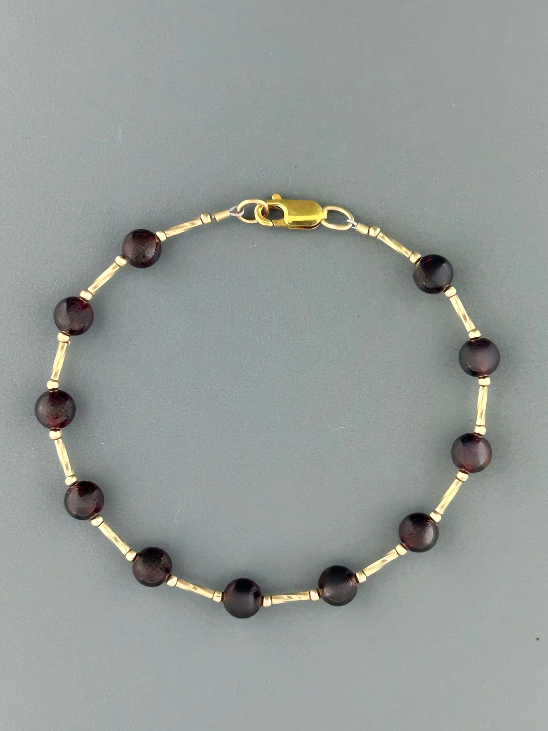 Garnet Bracelet - 6mm round stones