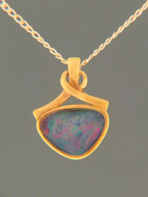 Opal Pendant - Gold Vermeil