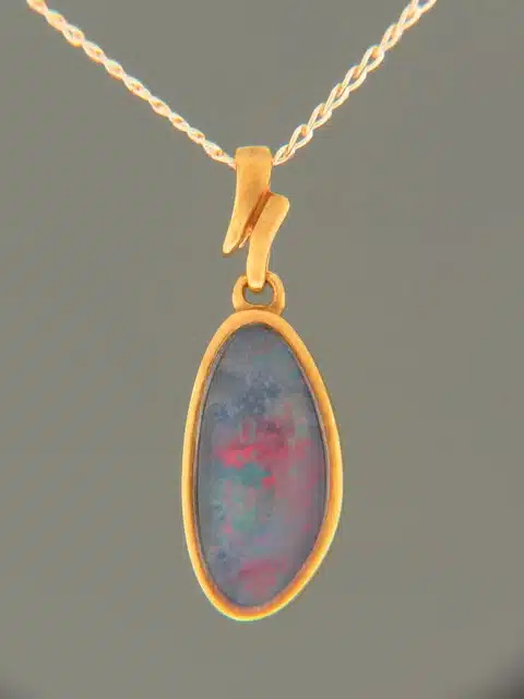 Opal Pendant - Gold Vermeil