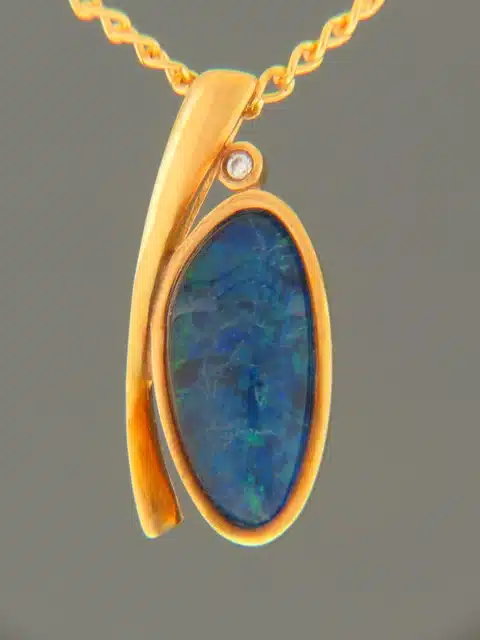 Opal Pendant - Gold Vermeil