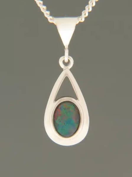 Opal Pendant - Sterling Silver