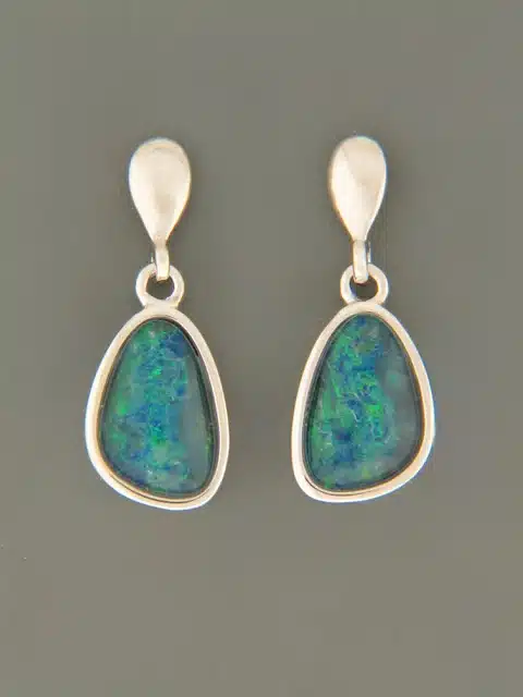 Opal Earrings - Sterling Silver