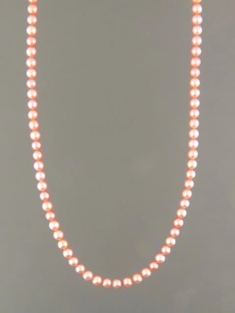 4mm Pink Pearl Necklace - YP4N