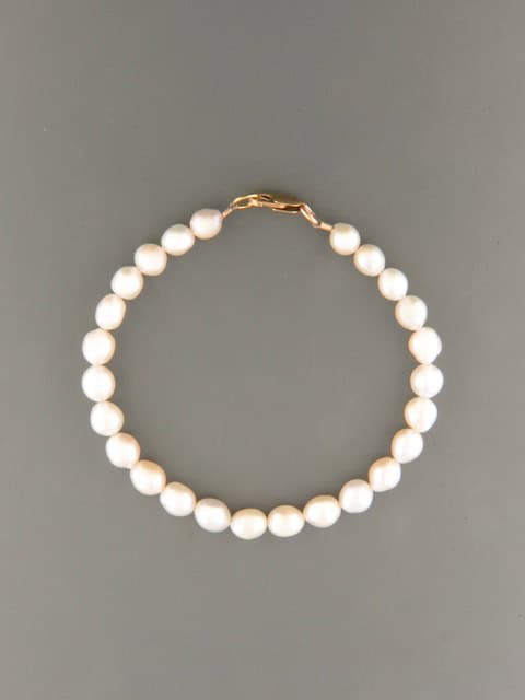 White Baroque Pearl Bracelet - YWBQB