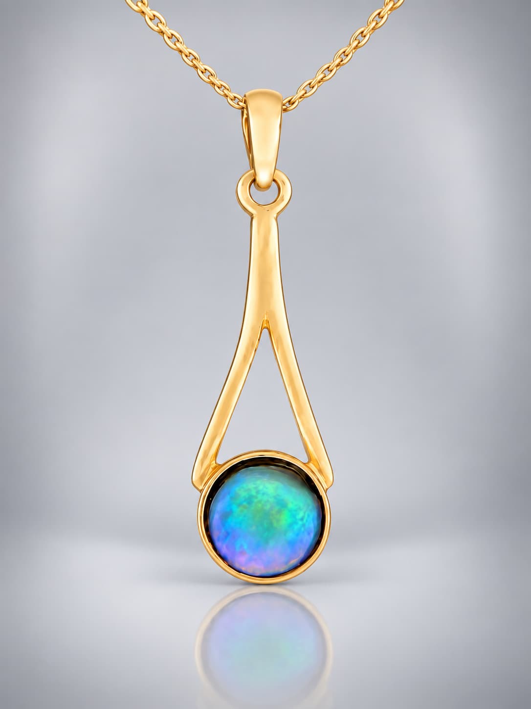 new zealand blue paua pearl pendant