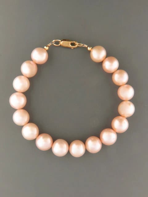 11mm Pink Pearl Bracelet